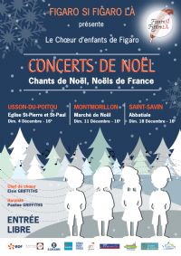 Concert de Noël. Le dimanche 18 décembre 2016 à Saint-Savin. Vienne.  16H00